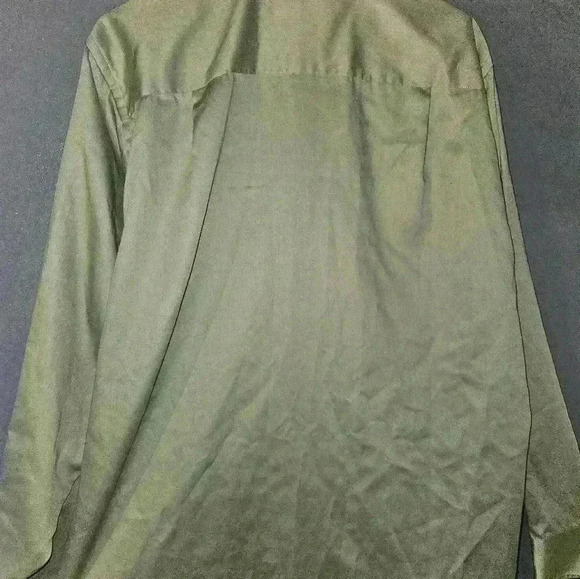 Geoffrey Beene Mens Long Sleeve Green Dress Shirt Size L - Picture 5 of 12